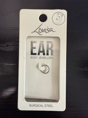 Lovisa Silver Surgical Steel Ear Hoop Earring - Silver